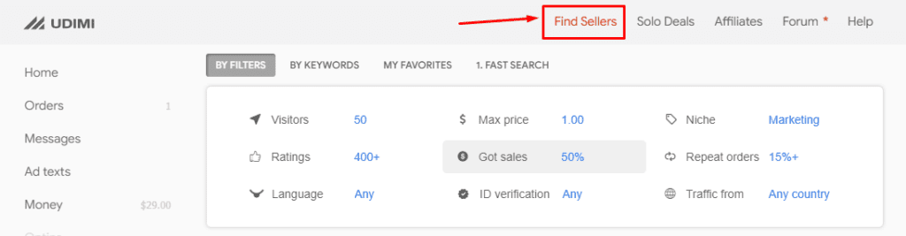 How To Find The Best Solo Ads Seller Find Sellers Button