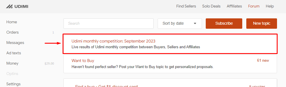 How to Find The Top Solo Ads Seller in Udimi Udimi monthly competition