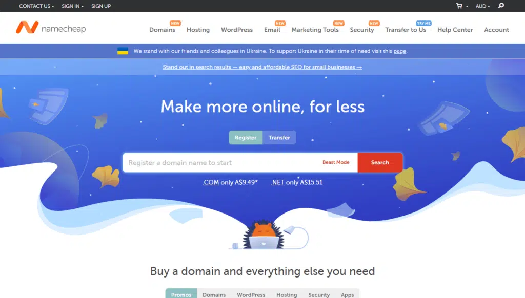 Namecheap Home Page - what is namecheap