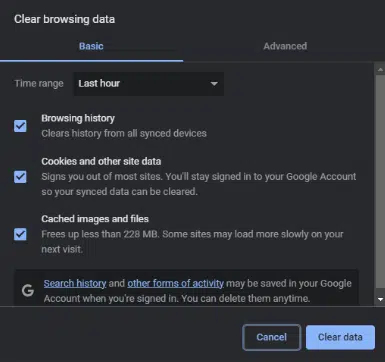 Clear Browsing History